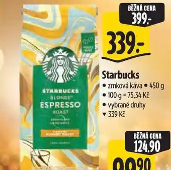 Albert Starbucks zrnková káva nabídka