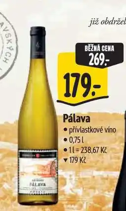 Albert Pálava přívlastkové víno nabídka