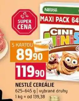 Terno NESTLÉ CEREÁLIE 625-645 g vybrané druhy nabídka