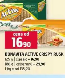 Terno BONAVITA ACTIVE CRISPY RUSK 125 g Classic 180 g celozrnný nabídka