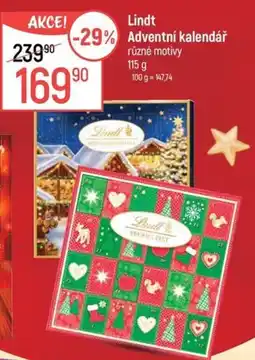 Globus Lindt adventní kalendář nabídka