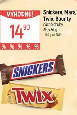 Globus Snickers, Mars, Twix, Bounty nabídka