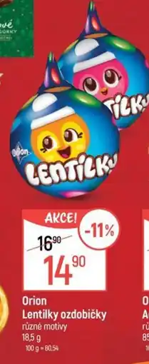 Globus Orion Lentilky ozdobičky nabídka