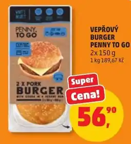 Penny Market Veprůvý burger Penny to go nabídka