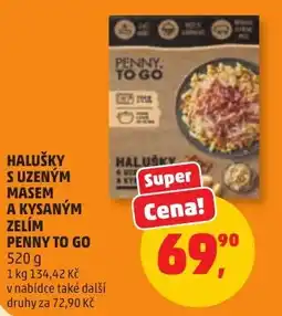 Penny Market Penny to go halušky s uzeným masem a kysaným zelím nabídka