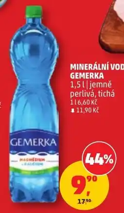 Penny Market Gemerka minerální voda jemně perlivá, tichá nabídka