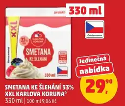 Penny Market Karlová Koruna smetana ke šlehání 33% nabídka