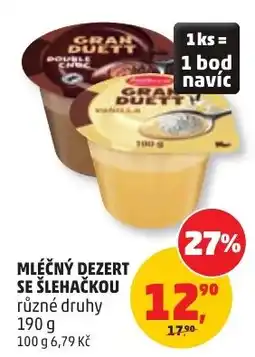 Penny Market Gran Duett mléčný dezert se šleháčkou nabídka