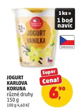 Penny Market Jogurt karlova koruna vanilka nabídka