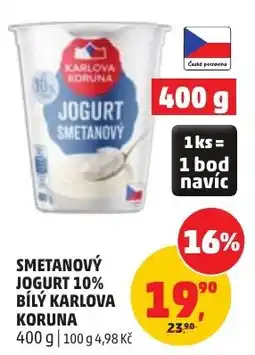 Penny Market Karlová Koruna smetanový jogurt 10% bílý nabídka