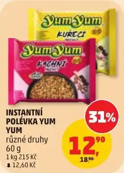 Penny Market Yum Yum instantní polévka nabídka
