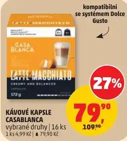 Penny Market Casablanca kávové kapsle latte macchiato nabídka