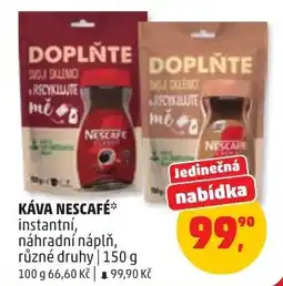 Penny Market Káva Nescafé instantní náhradní náplň nabídka
