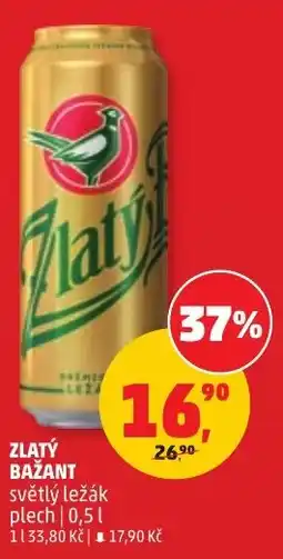 Penny Market Zlatý Bažant světlý ležák plech nabídka