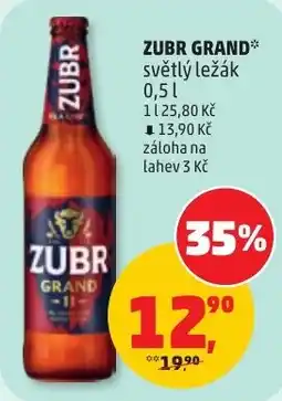 Penny Market Zubr grand světlý ležák nabídka