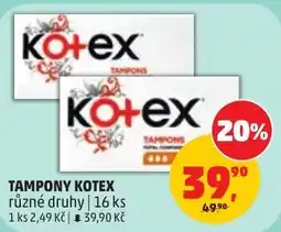 Penny Market Tampony Kotex nabídka