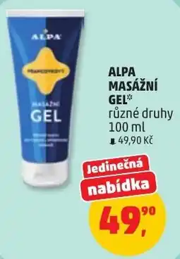 Penny Market Alpa masážní gel nabídka