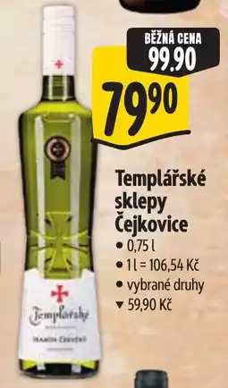 Albert Templářské sklepy Čejkovice nabídka