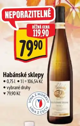 Albert Habánské sklepy nabídka