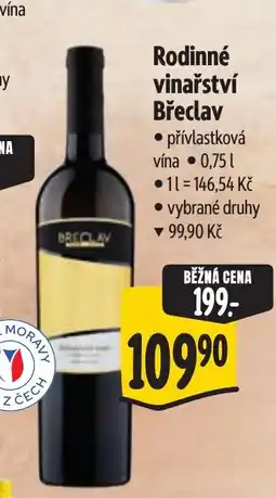 Albert Břeclav rodinné vinařství nabídka