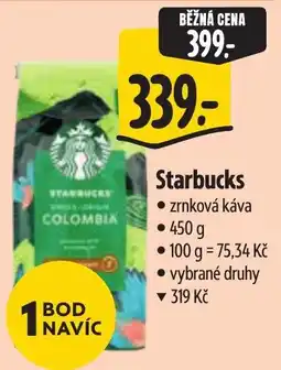 Albert Starbucks zrnková káva nabídka