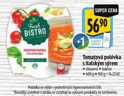 Albert Albert Fresh Bistro Tomatová polévka s italským sýrem nabídka