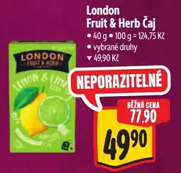 Albert London fruit & herb čaj nabídka