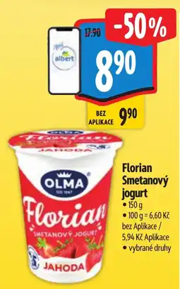 Albert Olma Florian Smetanový jogurt nabídka