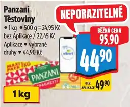 Albert Panzani Těstoviny nabídka