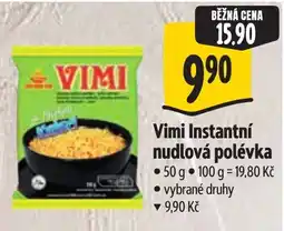 Albert Vimi instantní nudlová polévka nabídka