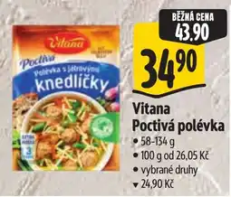 Albert Vitana Poctivá polévka nabídka