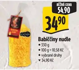 Albert Babiččiny nudle nabídka
