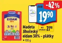 Albert Madeta Jihočeský eidam 30% - plátky nabídka