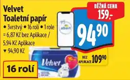 Albert Velvet toaletní papír nabídka