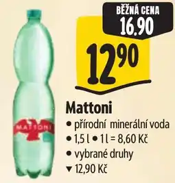 Albert Mattoni přírodní minerální voda nabídka