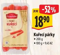 Albert Hlavní trh Kuřecí párky nabídka
