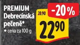 Albert Premium debrecínská pečeně nabídka