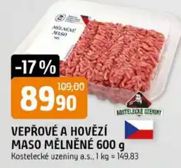 Trefa Kostelecké uzeniny vepřové a hovězí maso mělněné nabídka