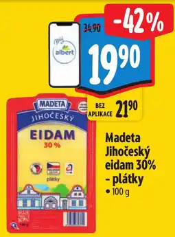 Albert Madeta Jihočeský eidam 30% - plátky nabídka
