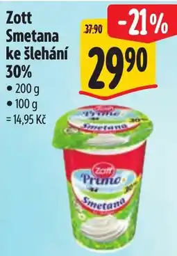Albert Zott Smetana ke šlehání 30% nabídka