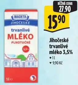 Albert Madeta jihočeské trvanlivé mléko nabídka