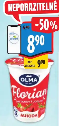 Albert Olma Florian smetanový jogurt jahoda nabídka