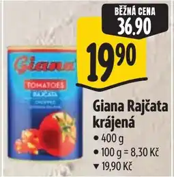 Albert Giana rajčata krájená nabídka