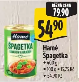 Albert Hamé špagetka s masem a rajčaty nabídka