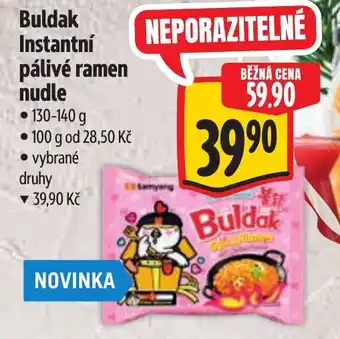Albert Buldak instantní pálivé ramen nudle nabídka