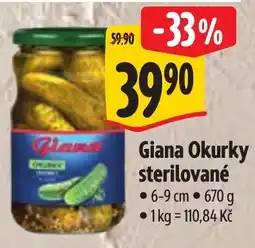 Albert Giana Okurky sterilované nabídka