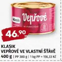 Terno Klasik vepřové ve vlastní šťávě nabídka
