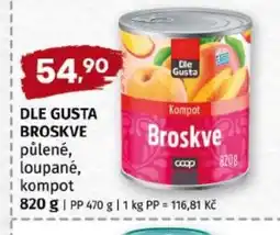 Terno Dle gusta broskve nabídka