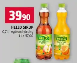 Terno Hello ovocný sirup nabídka