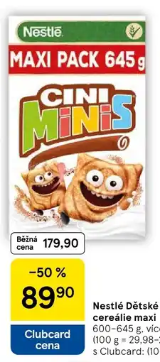 Tesco Nestlé Cini Minis nabídka